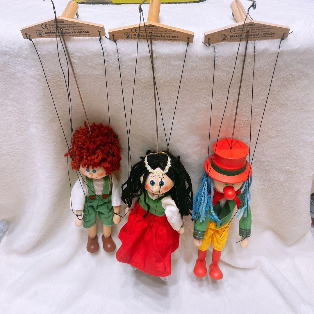 チェコ プラハ マリオネット 操り人形 3体 - メルカリ