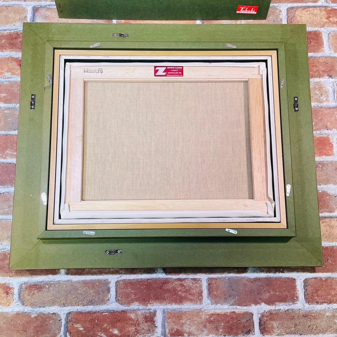 【薩摩富士 ・ 開聞岳 の風景画 】油絵 原画 F6 額縁付 ガラスあり