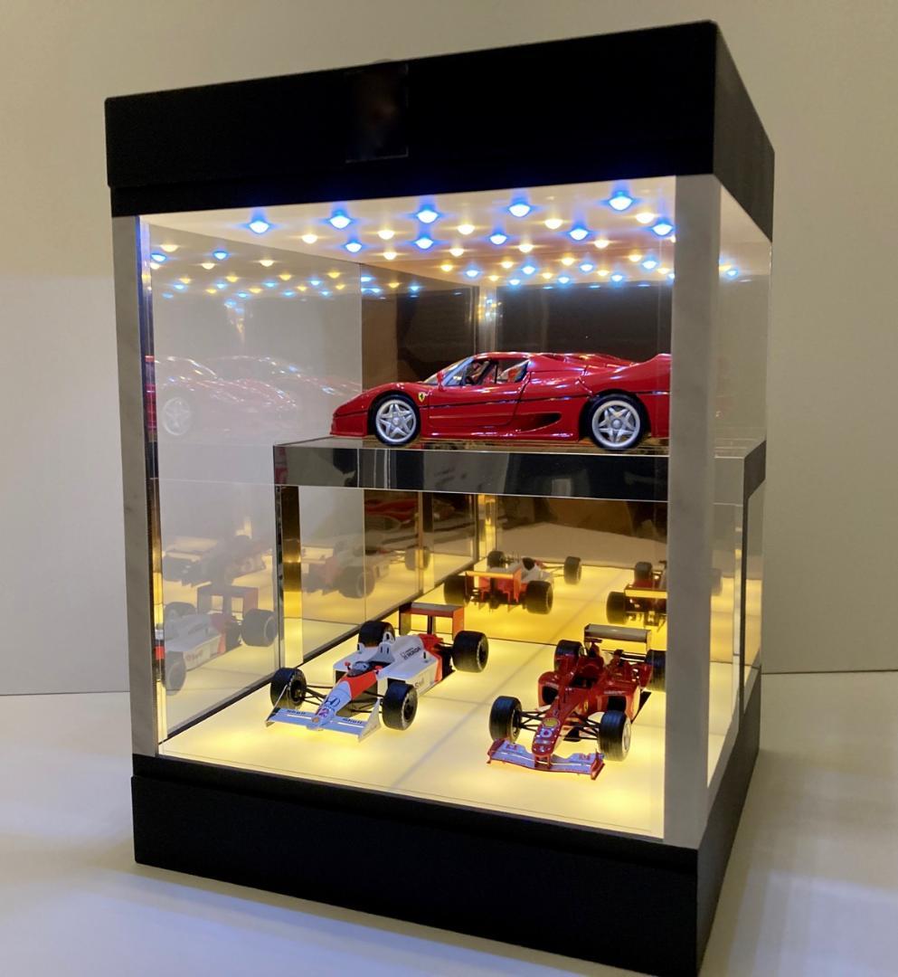 一球オーダー品・2層式・ディスプレーBOX・スタイリッシュジオラマ