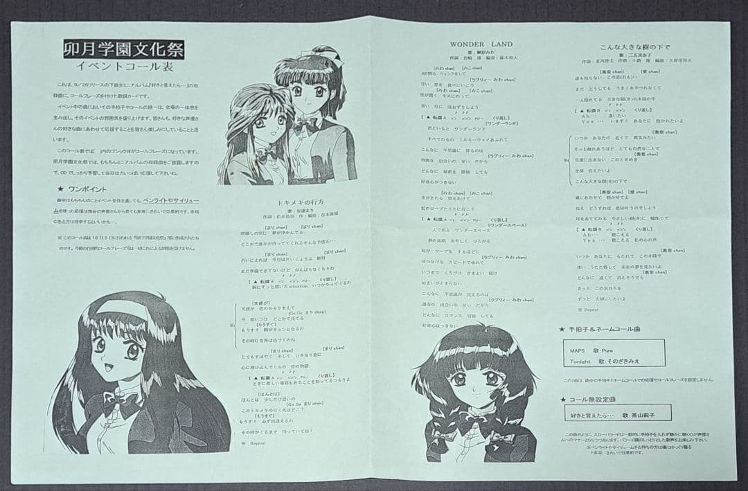 下級生　卯月学園文化祭 パンフレット&チラシセット　非売品　レア