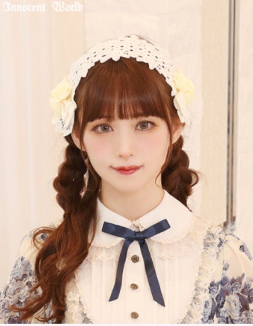 イノセントワールド ローズバスケットふヘッドドレス　スモークパープル×キナリ