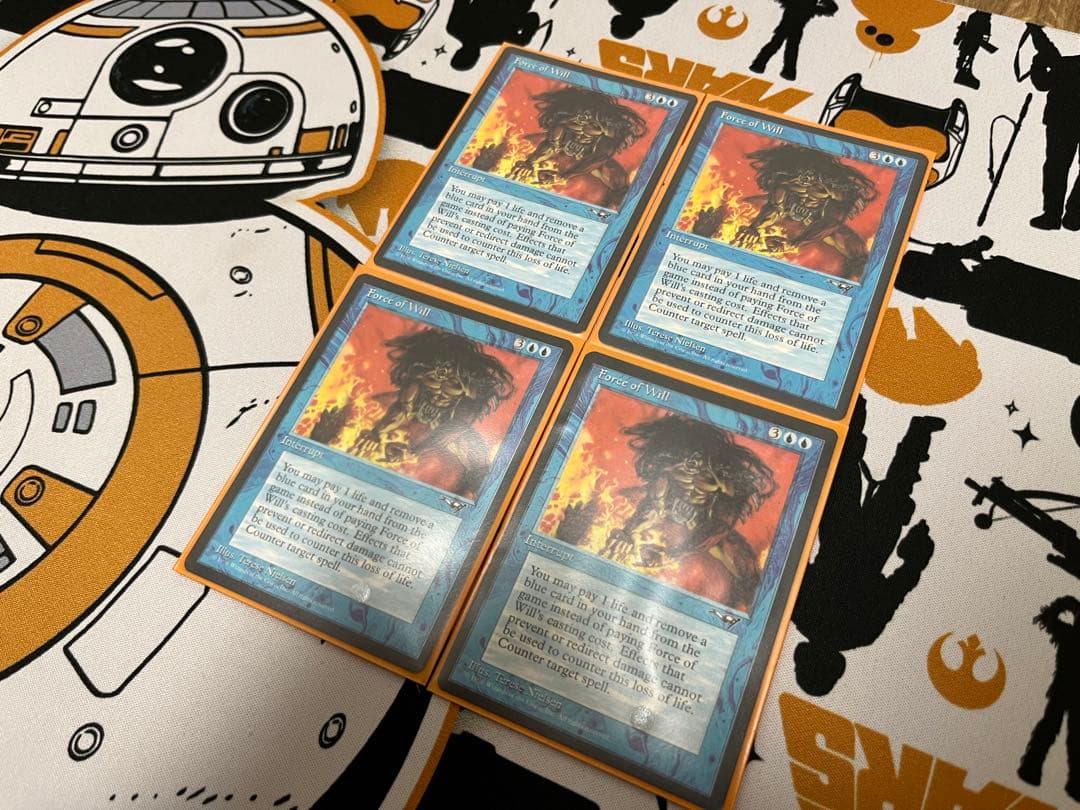 【MTG】意志の力/Force of Will 4枚セット MTG 意志の力 Force of Will アライアンス 4枚セット MTG foil 意志の力