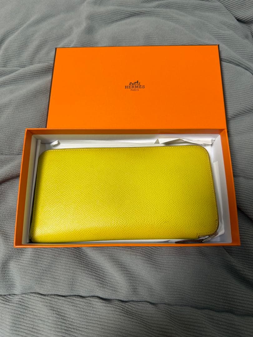 HERMES イエロー 長財布 箱付き