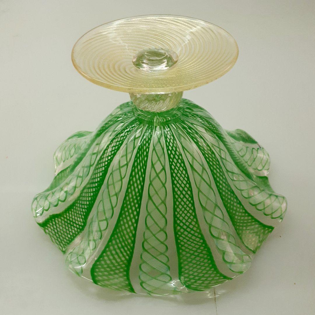 MURANO BALLARIN GLASS ムラノ バラリン レース コンポート - メルカリ