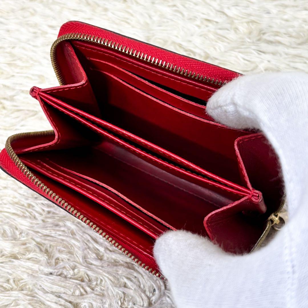 【美品】ルイヴィトン ジッピーパース ヴェルニ M90202 レッド