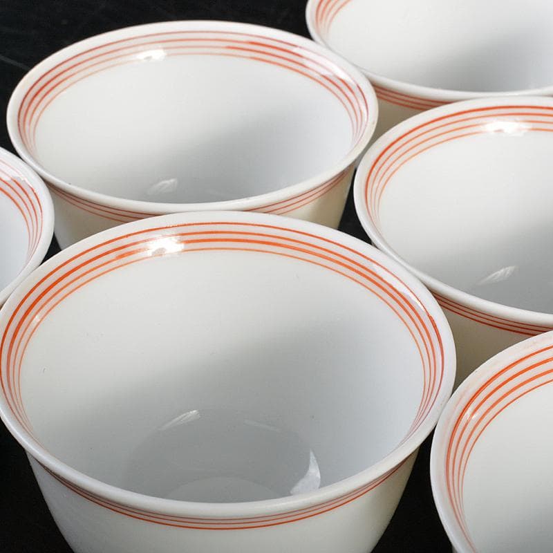 煎茶道具 七仙寿 汲出し茶碗 煎茶碗 六客 時代箱付 M