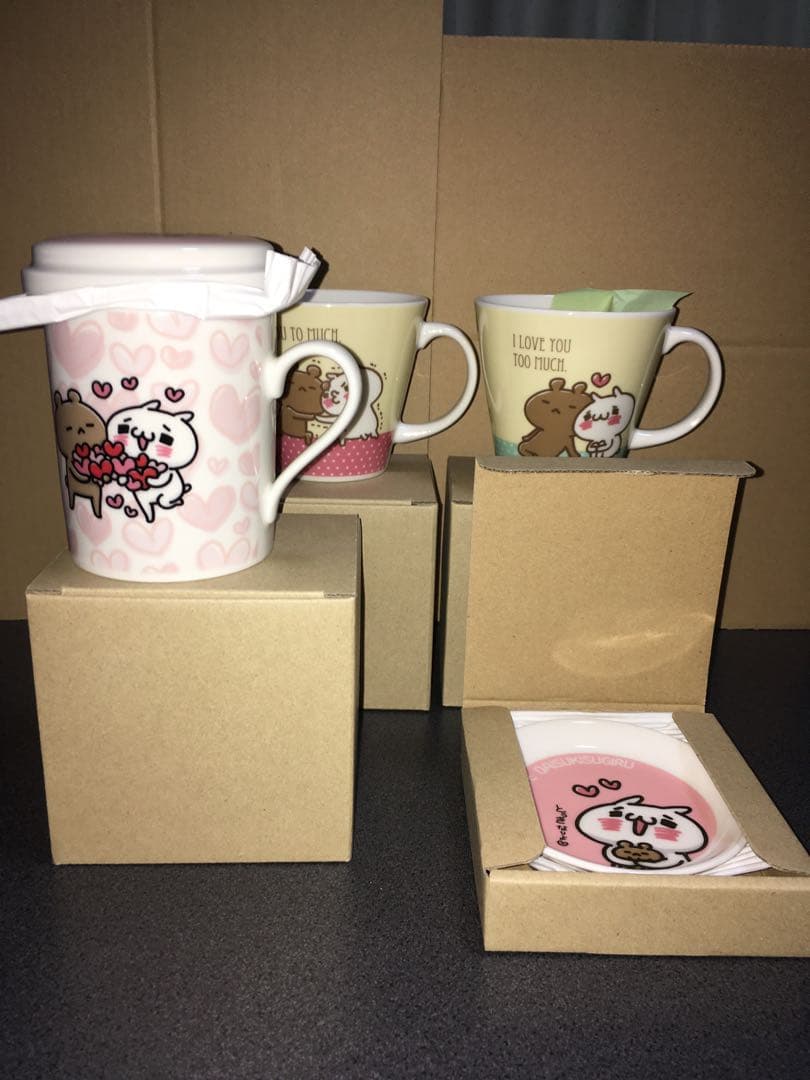 愛しすぎて大好きすぎる陶器セット 八角皿 愛しすぎて大好きすぎる。: キャラクター・バラエティ雑貨