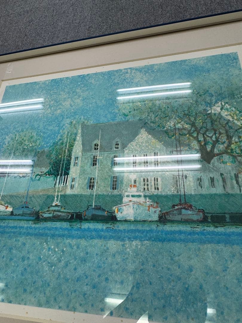 アンドレ・ブーリエ「村の海岸」 リトグラフ 版画 絵画 146/175