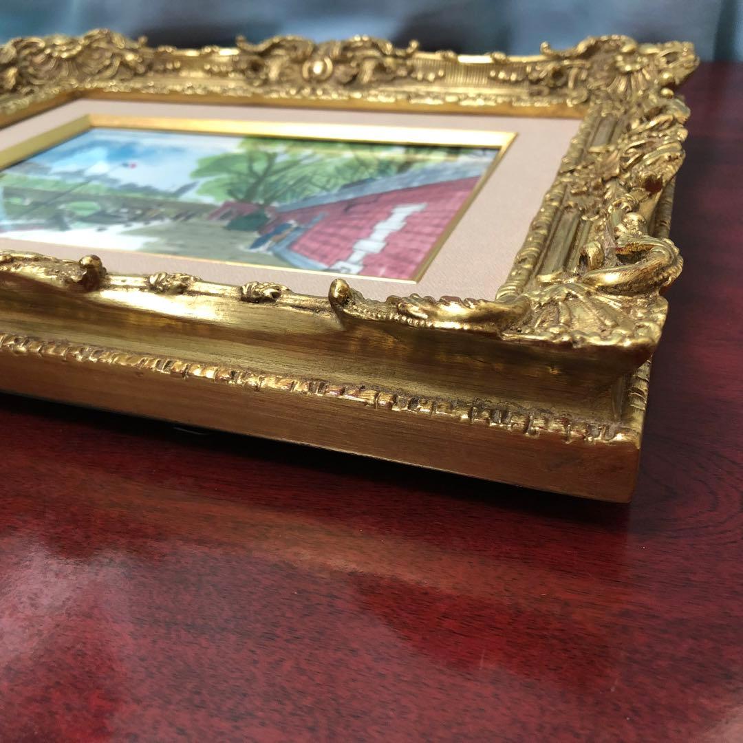 【即購入可】NARUMI 石川滋彦 風景画 陶板画 額装品 箱付き