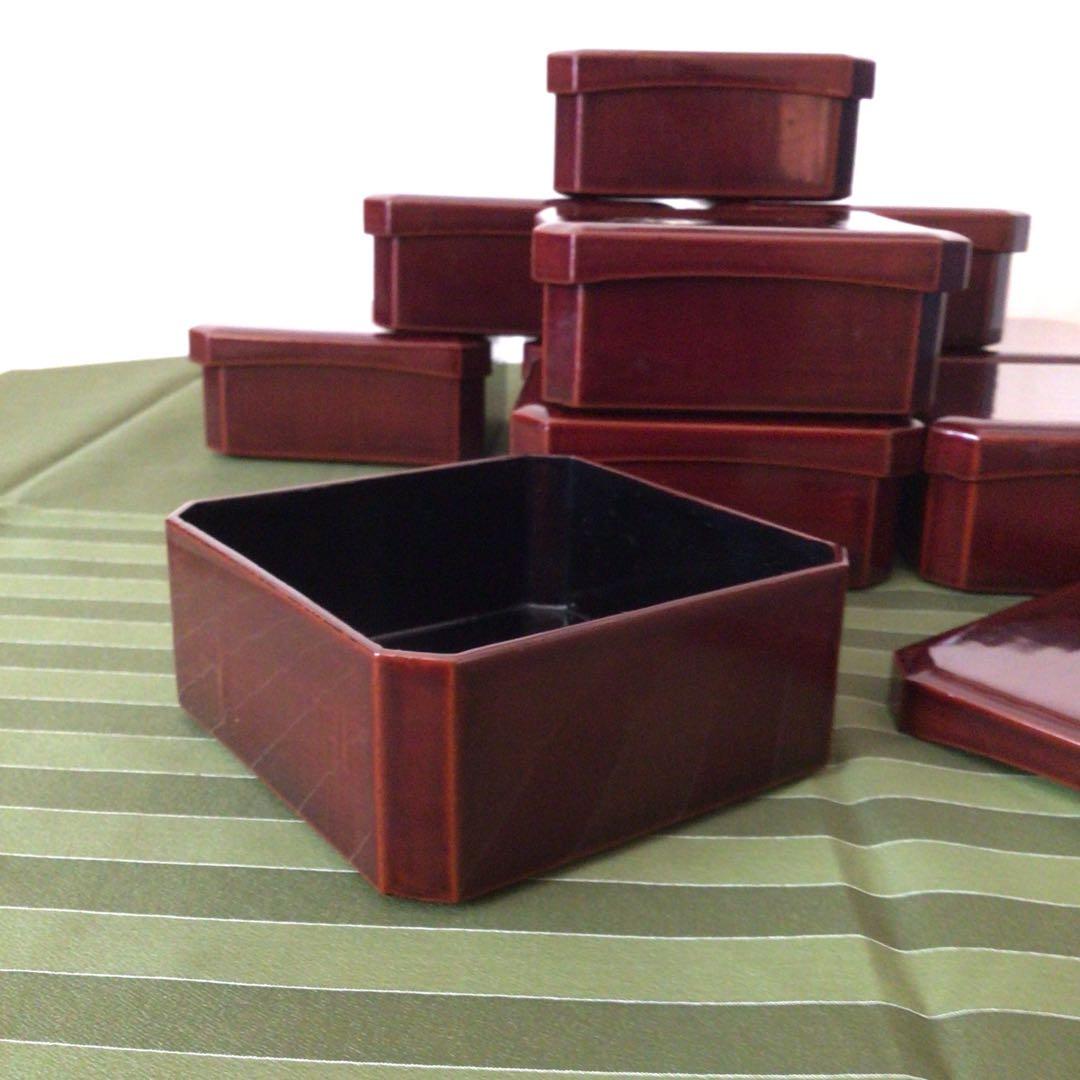 茶道具　小型　縁高　縁高重箱　10客揃え　共箱付き　菓子入れ　漆器　骨董品　茶道