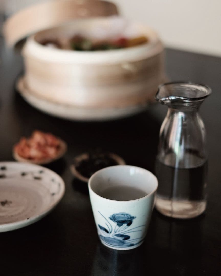 古伊万里 染付 草花紋の図 蕎麦猪口 江戸期 A1174AS-CDd 古伊万里