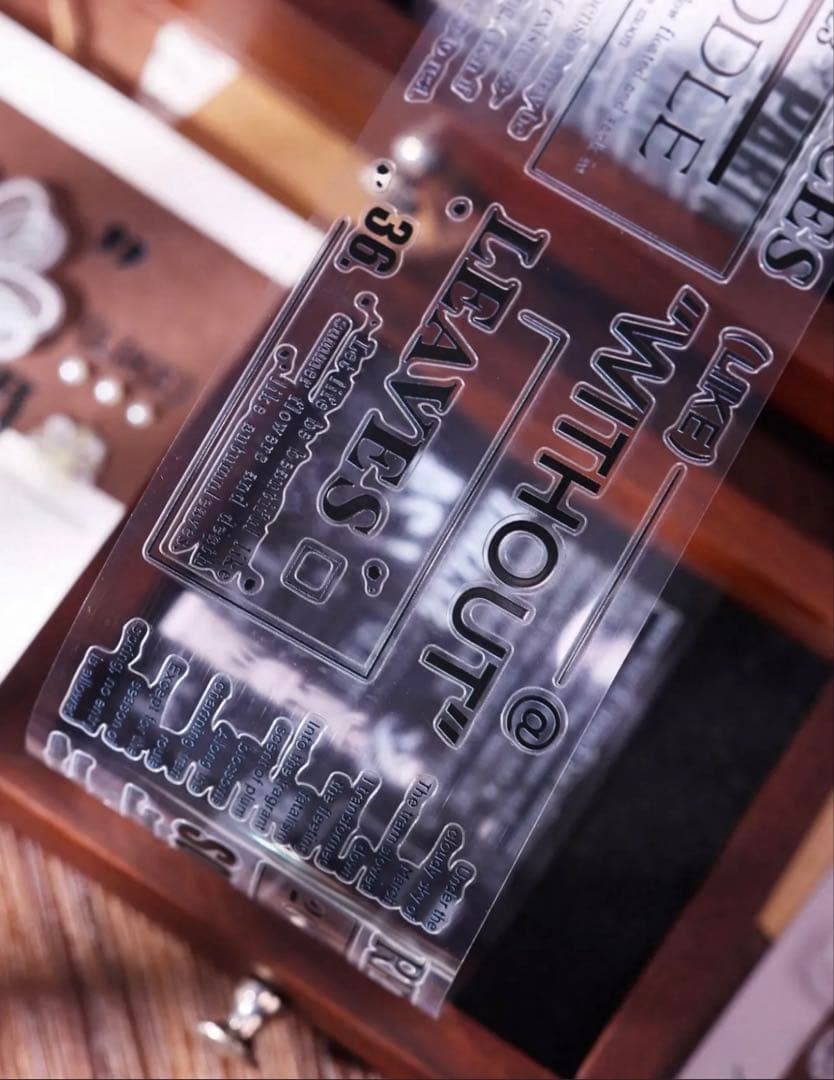 PET 段落 ダイカット加工 6.5cm×6m 海外マスキングテープ 英字