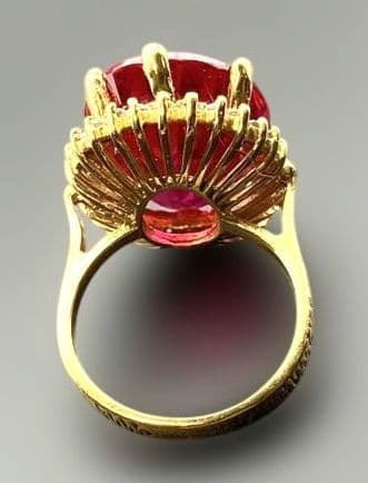 マーフィーアフガニスタン産天然レッドトルマリン23.7CTSV925 指輪