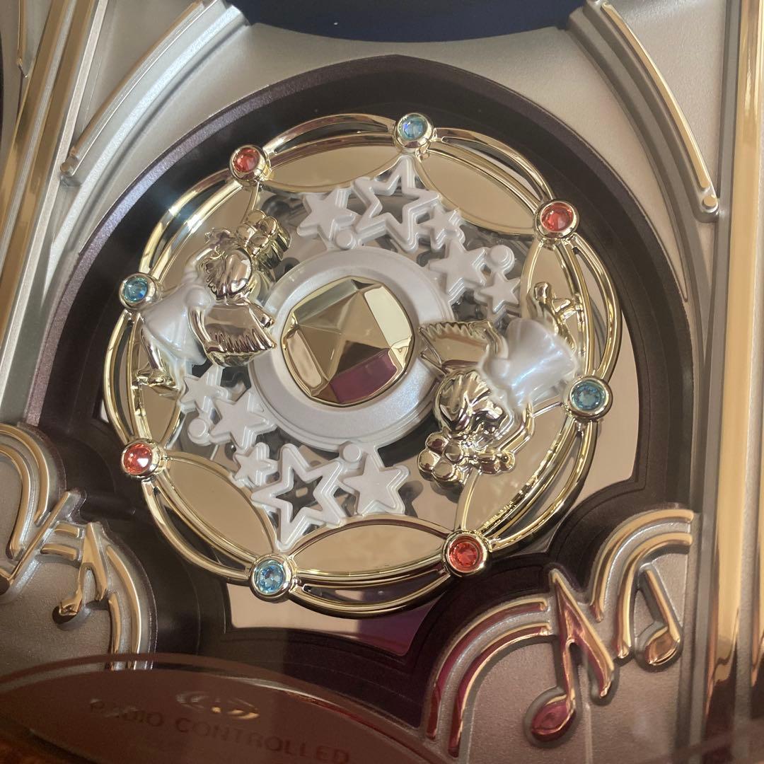 新品未使用　からくり 電波時計　掛け時計　リズム　スモールワールド　ノエルM