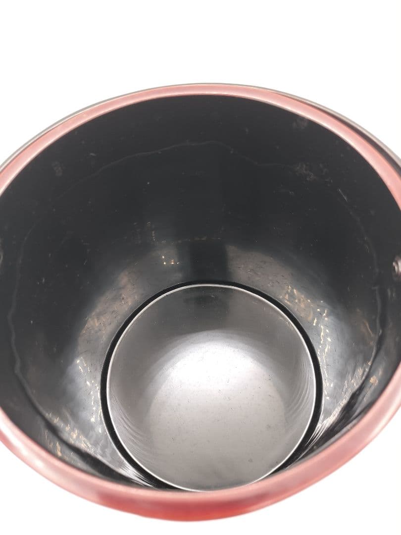 c564 手付曲水指 溜塗 芳桂堂 木箱 茶道具 古物