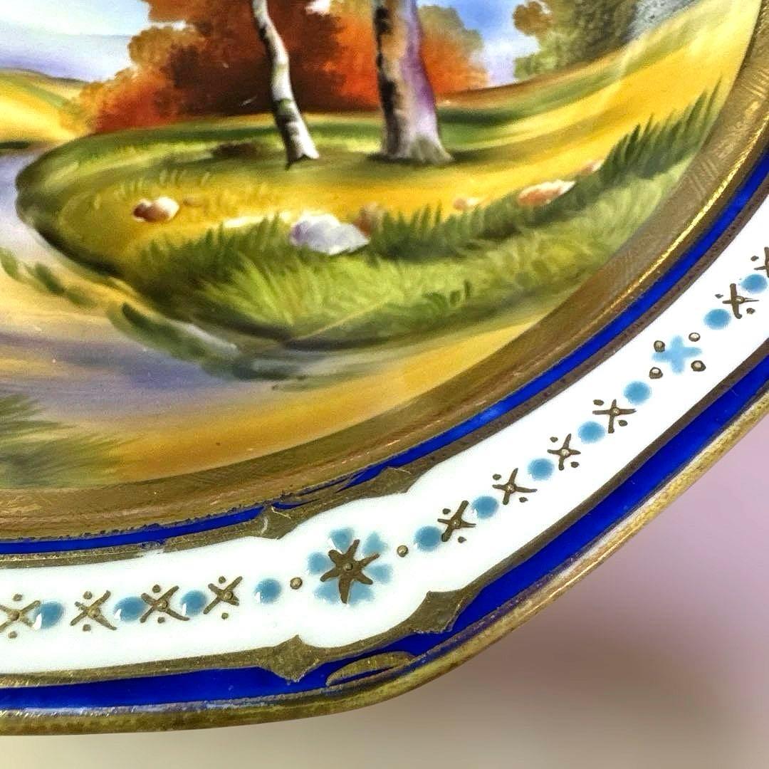 ぼ*ち様 オールドノリタケ 風景画　金彩　ハンドペイント　飾りボウル