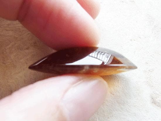 希少 ロシア産 ブラウンクォーツ ルース 磨き カボション 鉱物標本