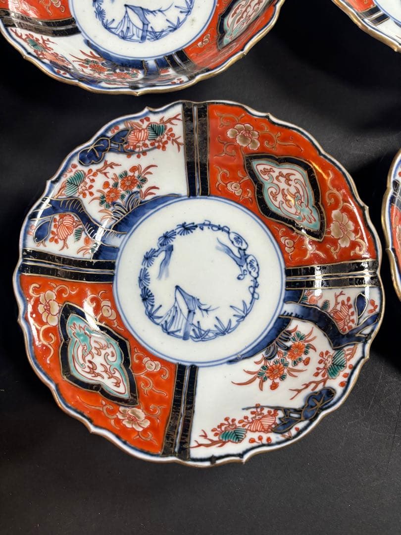 136 古伊万里　錦伊万里　皿　なます　九谷　大聖寺