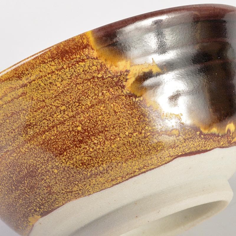 九谷焼 徳田八十吉(正彦)造 黒釉 ぐい呑 酒盃 共箱 V 6589