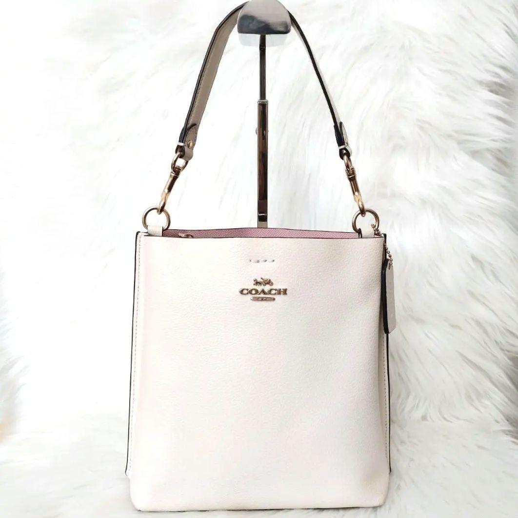 極美品✨COACH コーチ モリー バケットバッグ ハンドバッグ 白