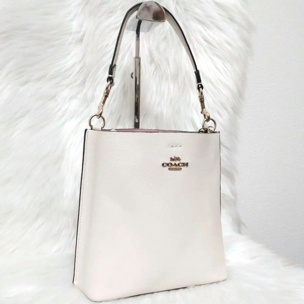 極美品✨COACH コーチ モリー バケットバッグ ハンドバッグ 白