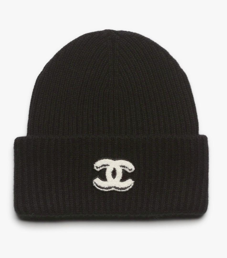新品未使用 chanel25B 新作 本物 ココマーク ニット帽黒 最終お値下げ 新品未使用☆CHANEL25B新作☆ココマーク ニット帽☆ 専用！新品未使用