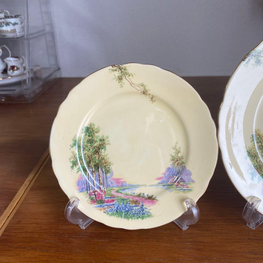 エインズレイ ブルーベル クリームイエロー カルテットカップ ソーサー