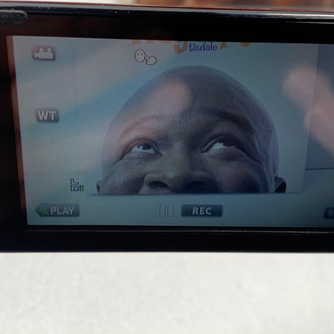 良品 JVC GZ-HM155 ビデオカメラ ワインレッド SDカード×2