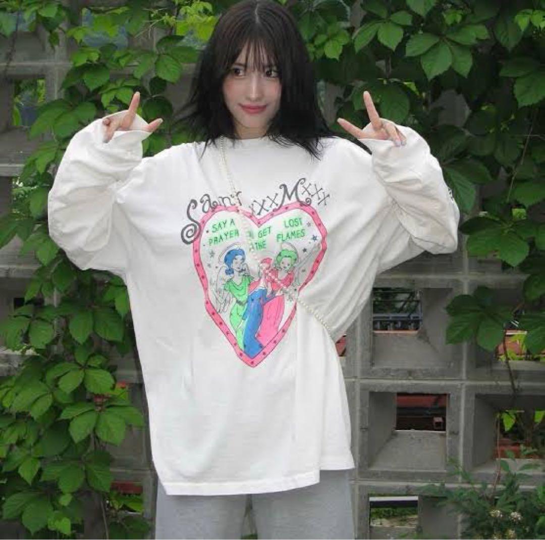 twiceモモ着用 SAINT Mxxxxxx LS TEE PINKHEART - メルカリ