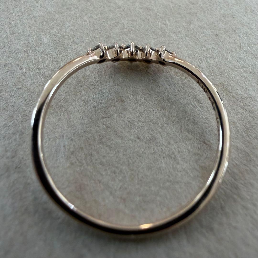 【試着のみ】ete K10 MPG リング グレーダイヤモンド 7号