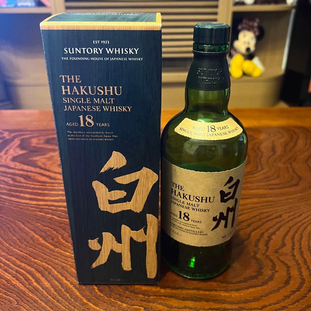 白州18年 空瓶 箱付き 【公式通販】 pee さん 山崎18年 4本、