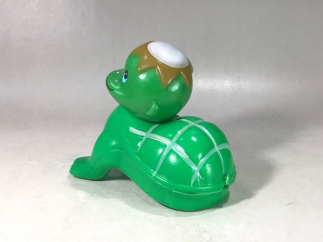 昭和レトロ ハイハイ 河童 赤ちゃん 人形 妖怪 お化け 駄玩具 ソフビ 茶