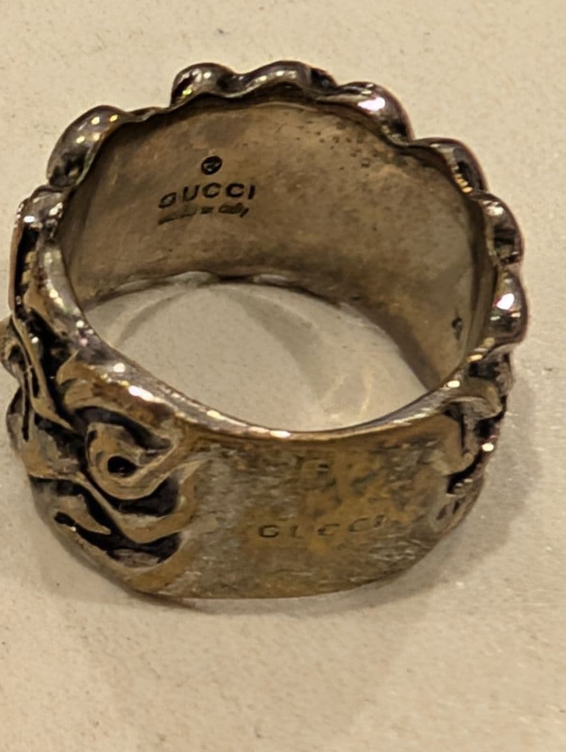 GUCCI ミケーレ期　angrer forest ライオンたてがみリング　XL