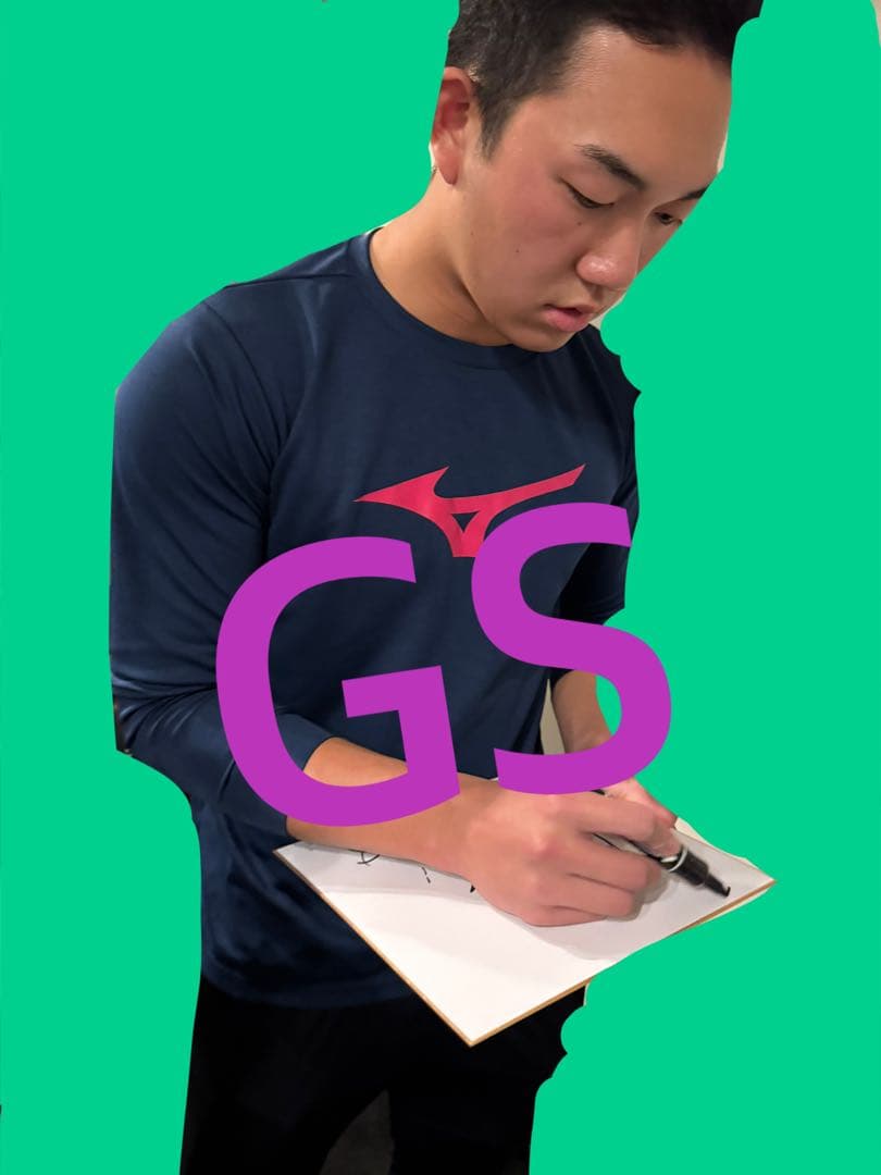 千葉ロッテマリーンズ 石垣元気 18 直筆サイン色紙 ② ドラフト1位 立石正広