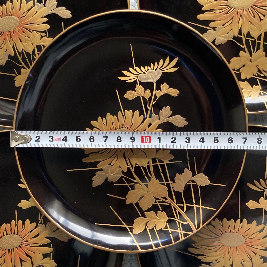 皿 塗り 木製 骨董品