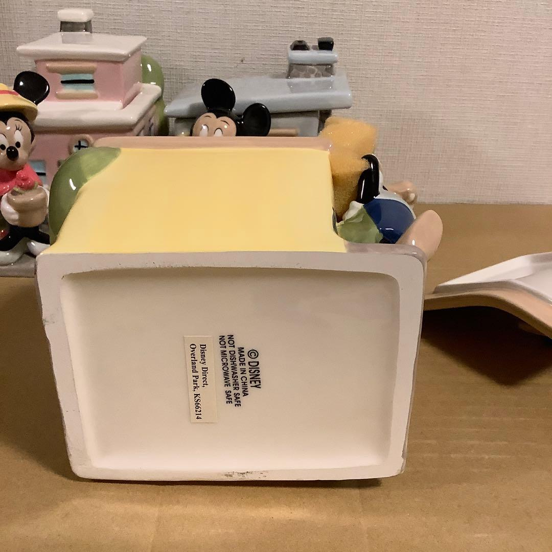 ディズニー ミッキー・ミニー・グーフィー 陶器フィギュア 収納容器