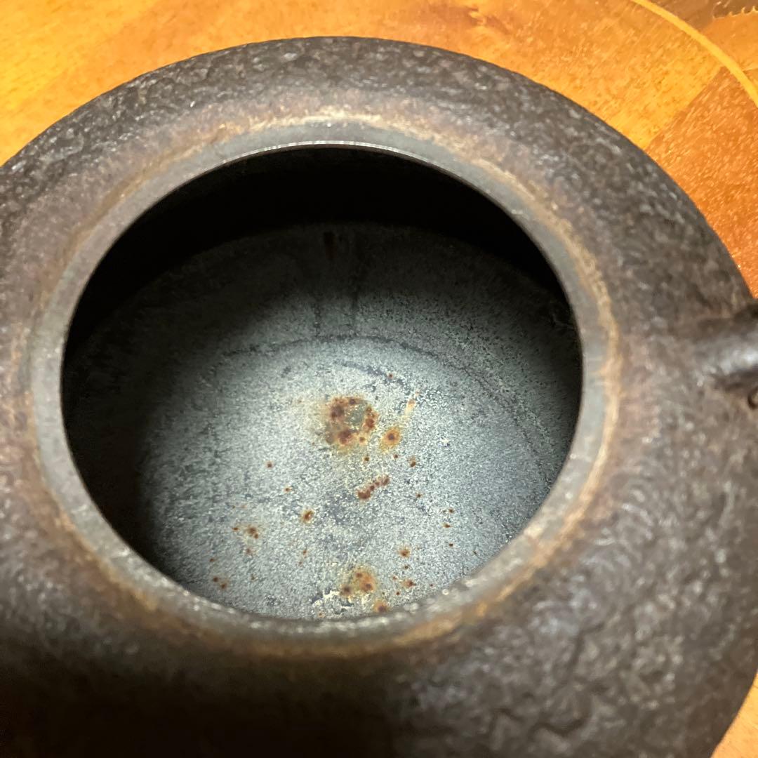 【中型】鉄瓶 1.7ℓ 南部鉄器 岩鋳 清忠 伝統工芸 美術 アンティーク 岩肌