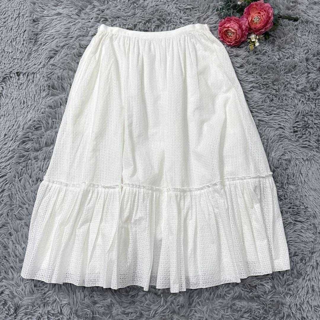 極美品✨10万 フォクシー カランコエ レース ティアードフレアスカート 40