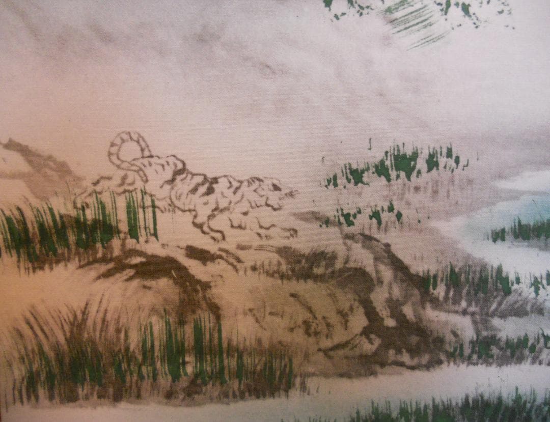 掛け軸 田中雲舟 四神相応図 絹本 希少 軸装 茶道具 掛軸 美品 です。 最新