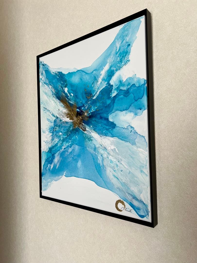 原画/額装済み/和風/禅/絵画/アート/抽象画/ニュアンス/モダン/ホテル/金運