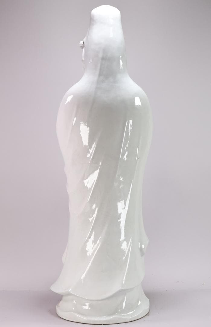 仏教美術 九谷焼 峰光作 特大 聖観音菩薩立像 願掛け 高さ94㎝ BK120