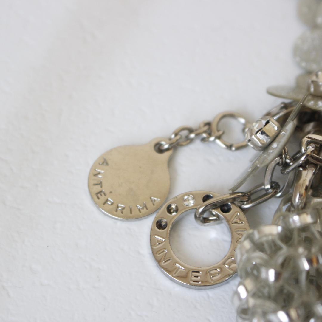 ANTEPRIMA チェーンハンドバッグ ワイヤーバッグ シルバー フラワー