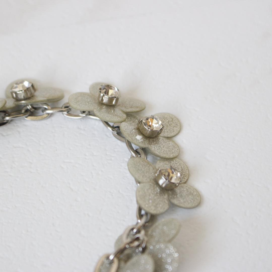 ANTEPRIMA チェーンハンドバッグ ワイヤーバッグ シルバー フラワー