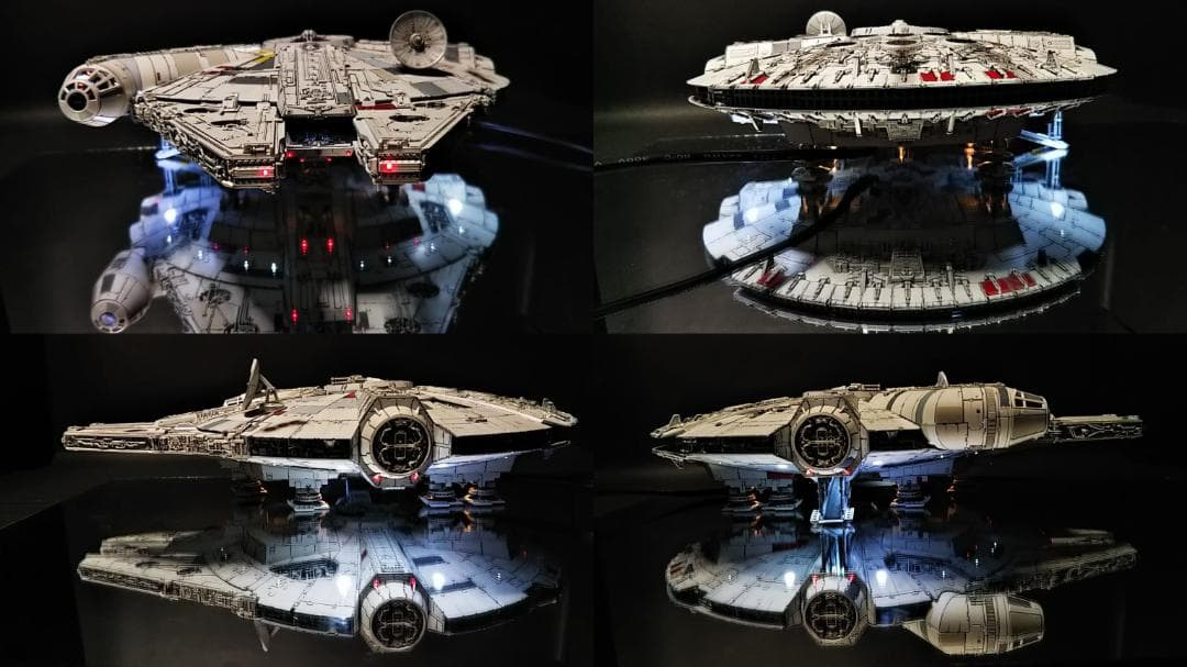 フル電飾改修 ミレニアムファルコン 1/144 塗装 完成品 12V 模型