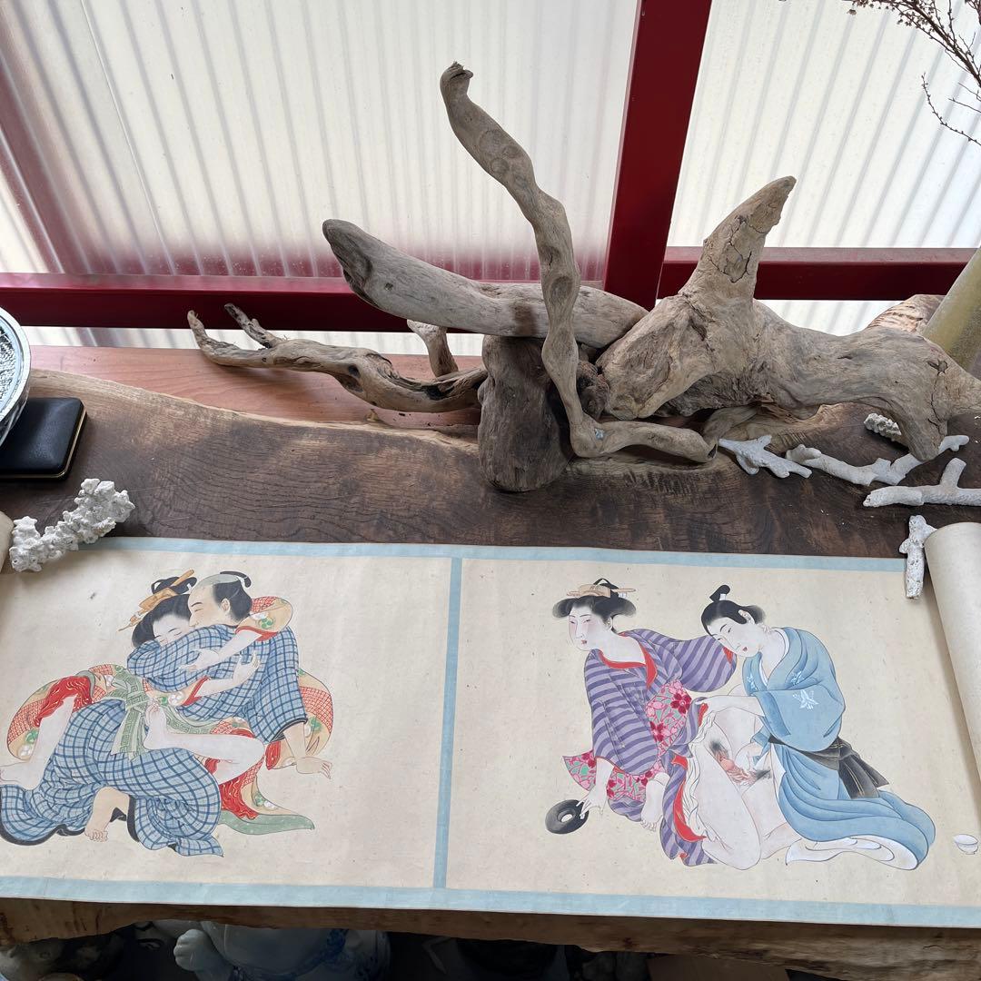 骨董／古美術／春画／巻物／春乃競／希少 - メルカリ