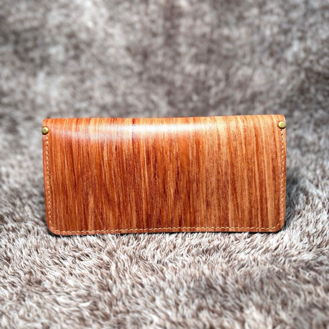 ◎個性重視.スナップロック.柿渋トラッカーウォレット.ロング2層◎