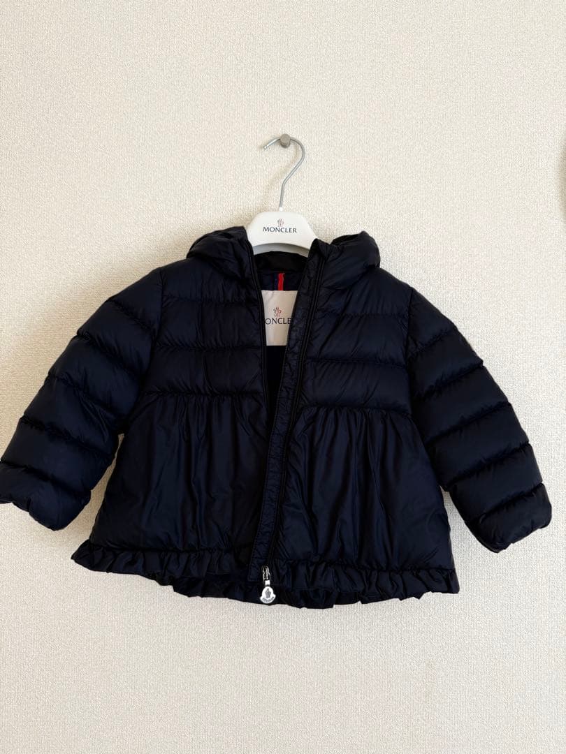 【美品】MONCLER キッズ ダウンジャケット 18-24M ネイビー 女の子