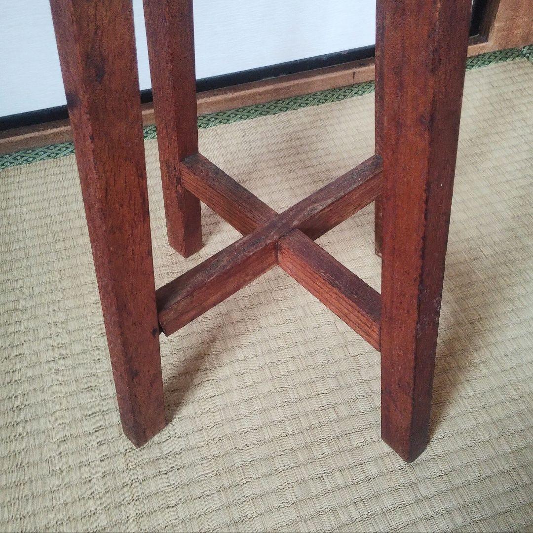 レトロ家具　丸椅子　木製スツール　古道具　古家具　昭和レトロ