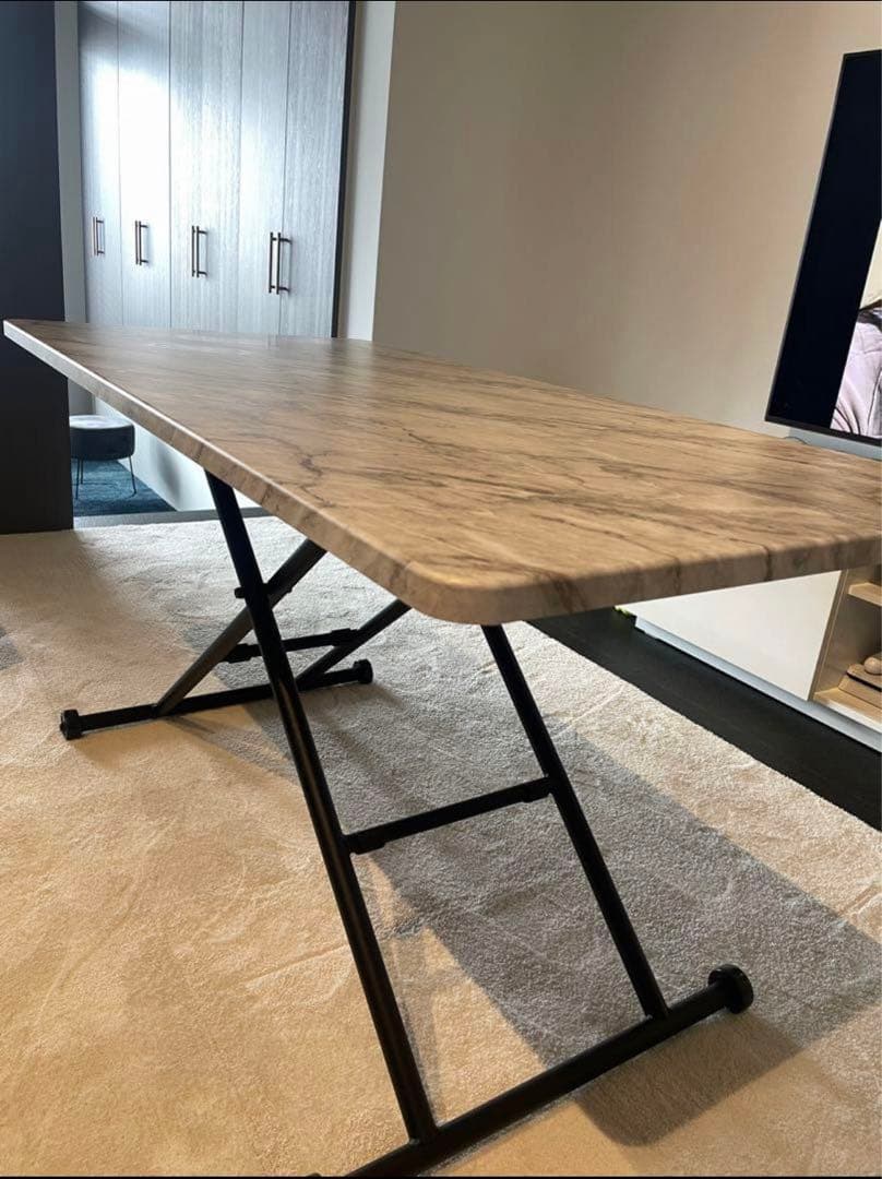 大理石調昇降テーブル