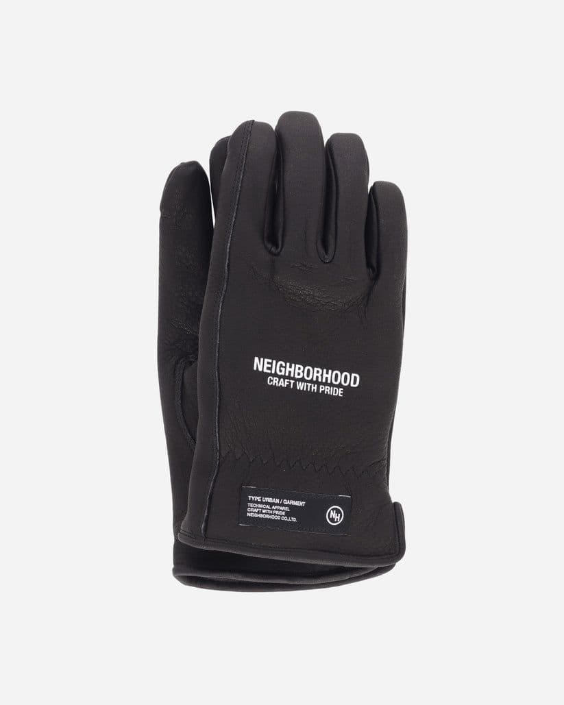 NEIGHBORHOOD Leather Boa Gloves Black - メルカリ